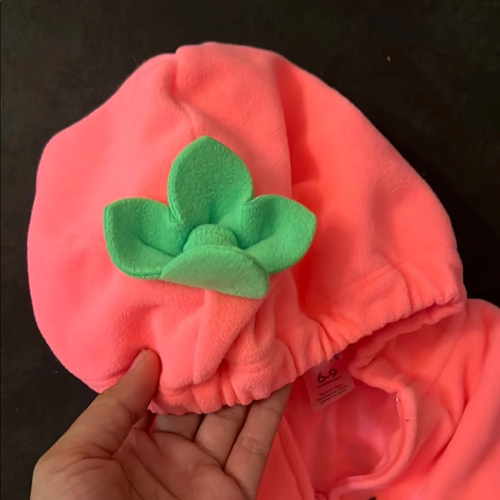 Carter's Pink Strawberry Hooded Costume Vest - Picture 3 of 5
